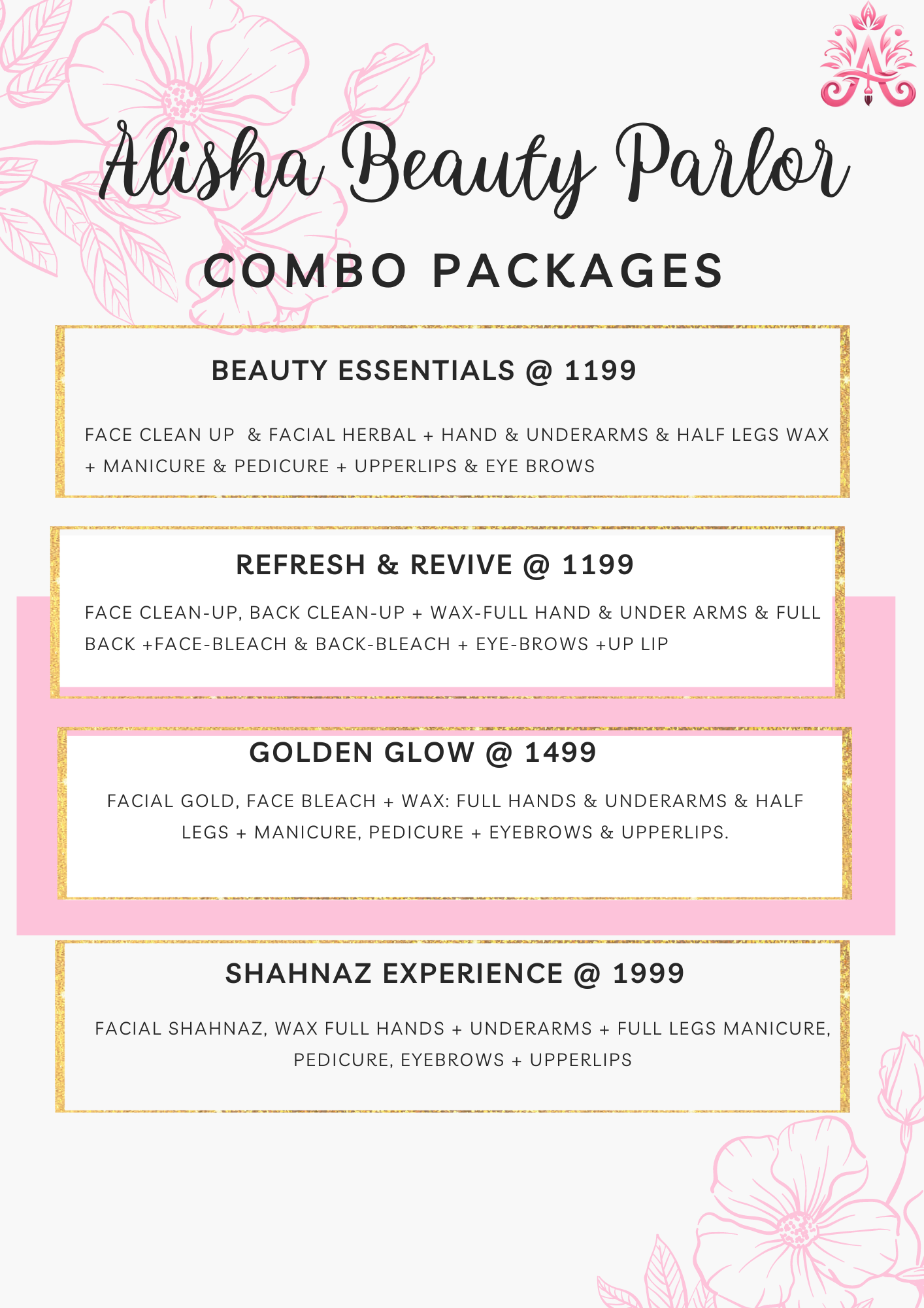 Bridal Menu Card